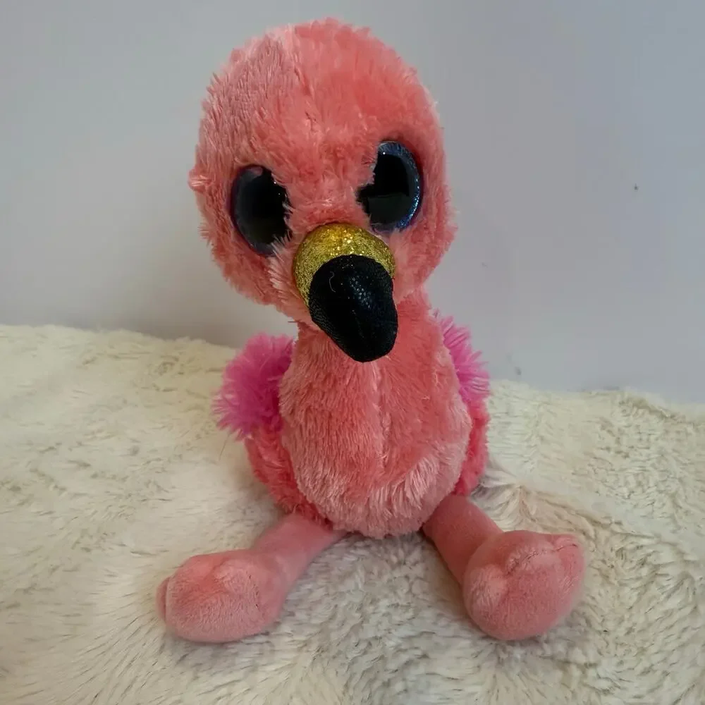 Ty TySilk Gilda Pink Flamingo Beanbag Plush Stuffed Animal Toy